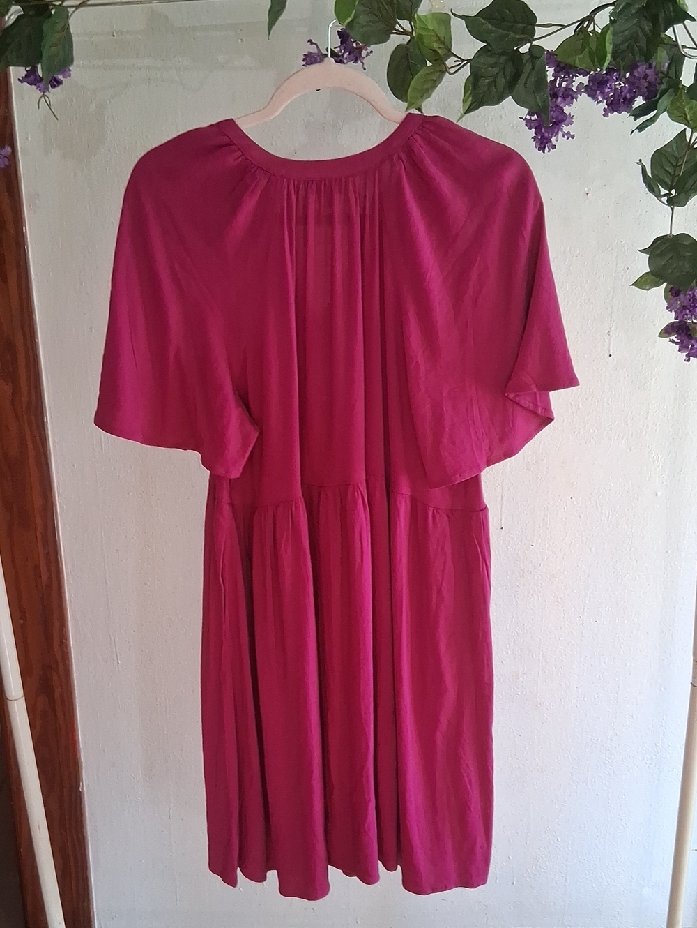 Torrid Raspberry-Pink Short Sleeve Mini Dress - Picture 3 of 9